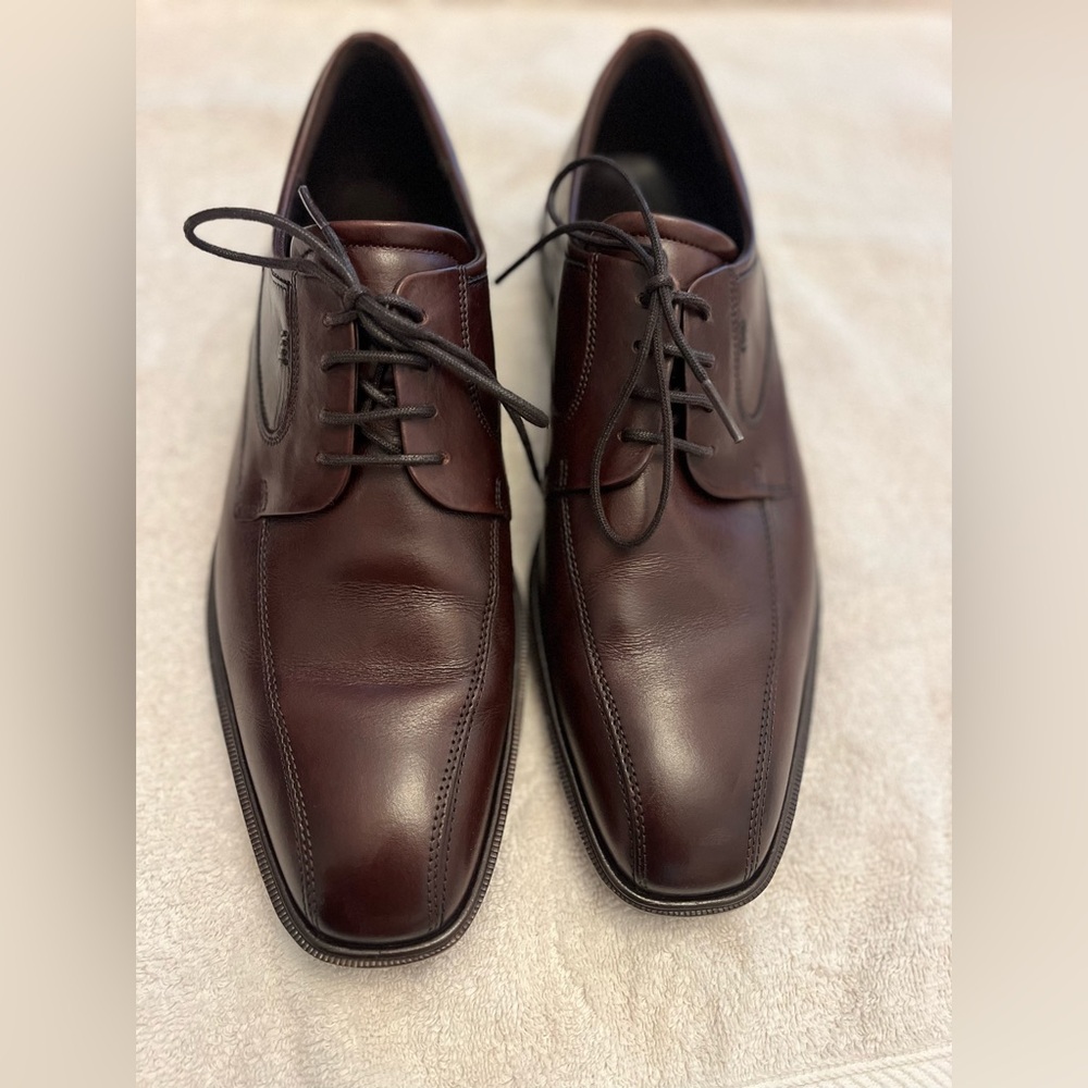 Ecco Men’s Helsinki Bike Toe Tie Shoes, Brown